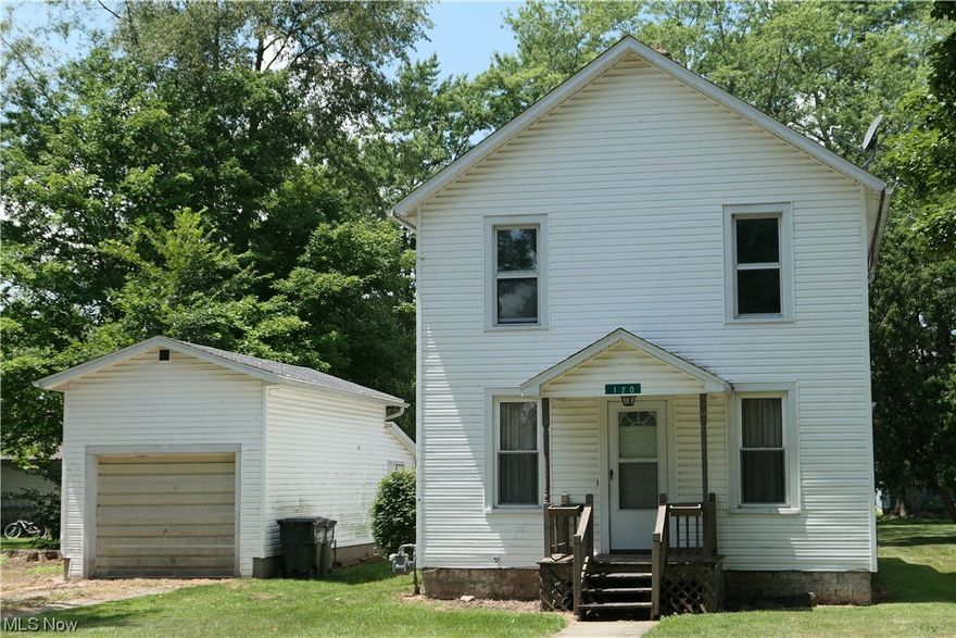 This is a fixer upper and seller will only entertain cash or 20% down conventional financing.  We have included pics with all of the warts showing.  The bones are in good condition but it needs flooring, paint, etc..  It has a newer roof and replacement windows. This would make a great flip home or a home for parents to buy for the kids and put some money into.  It was appraised by a licensed appraiser in Mid-July for $112,000 hence the asking price.  Home has a first floor laundry with a garage PLUS a shop.