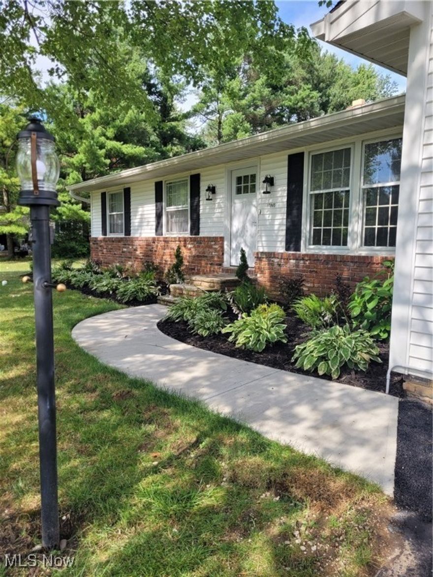 Beautiful Ranch in Kenston School District, 3 bedrooms (carpeted), 2 full baths, family room with stone fireplace and infrared gas logs, living room with hardwood floors that have been refinished, full basement, 2 car garage. New roof, windows, Furnace, Air conditioner, new "Forever Floor" epoxy garage floor, deck with lighting, Kinetico Water Treatment system, water heater...you name it, it has been done! 1.55 acres. Must See!