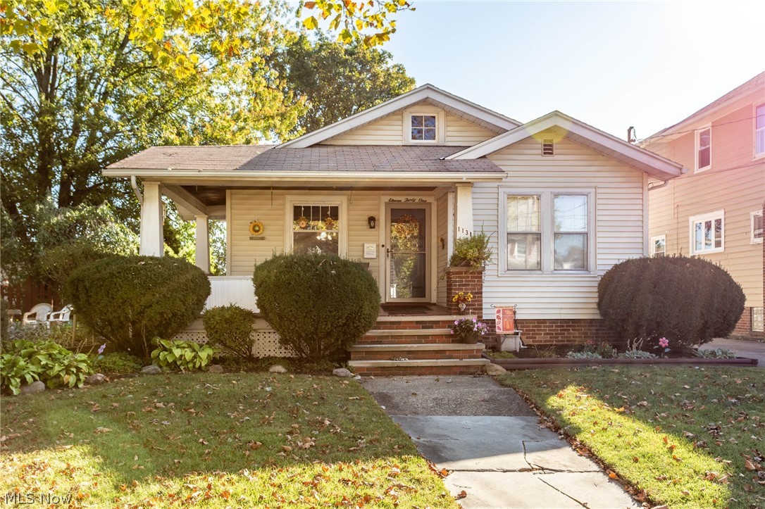 Location, location, location! Welcome to this Sears Craftsman home just steps from the new and improved Lakeview Park! All the original beauty of this home still shines through, including oak hardwood floors and mahogany trim. Lots of storage and built-ins and a nice size backyard with a private area behind the 2-car garage. The front wrap around porch is great for relaxing. Electrical, new SS gas range, all new doors in 2019 and many more updates! Seller is offering a one-year Home Warranty. Come see this gem by the lake.
Updated: Bathtub refinished 2019. Power washed 2019.Windows re-caulked and painted 2019. Kitchen faucet 2019. Ridgid sump pump 2018. Andersen storm door 2018. Shower head 2018. Range hood 2018. Electric fireplace heater 2016. Microwave 2014. Kitchen floor 2012. Garage re-sided and new roof 2011. Furnace 2005. Glass block windows 2004. Lifetime basement waterproofing 2001/2020. Roof 1998. Updated kitchen 2001. Basement dehumidifier 2019. Front door painted 2018.