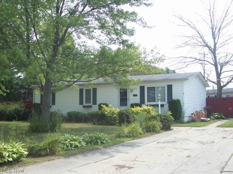 This home has a vacant lot next to the property that is included.  Kitchen updated cabinets and counters.  Kitchen appliances stay!  New electric panel just installed.  All 5 rooms have ceiling fans.  Fully fenced in back yard with a shed and swing set.  Interior needs a little cosmetic tlc!