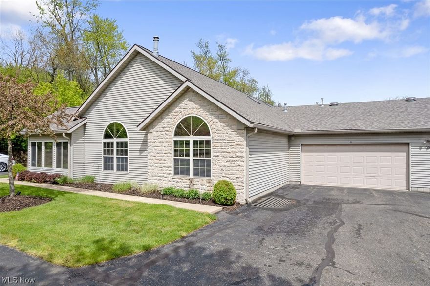 The largest and most sought-after floorplan in Tannybrooke, the “Canterbury” offers all first floor living with 1,768 sq. ft, 3 bedrooms & 2 full baths. Situated just minutes from Belden Village and Rt. 77, yet tucked away in a quiet, nature-like setting. This spacious, open floor plan features a great room with tons of natural light, cathedral ceilings and a gas fireplace. New Luxury Vinyl Plank flooring throughout the main living areas for peace of mind and easy cleanup. Adjacent to the great room is an all-seasons room that previously served as a hot tub room but would make a great space for a workout room or just a place to enjoy your morning coffee. The master bedroom features arch top windows, vaulted ceilings and ensuite bath with walk-in closet. The secondary bedrooms offer ample closet space and a separate shared bath. The fully applianced kitchen features vaulted ceilings with skylight and breakfast bar. The mudroom separates the kitchen from the garage and offers first floor