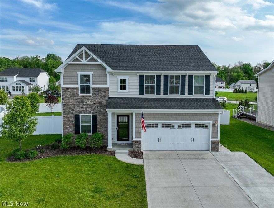 Don't miss out on this 4 Bedroom home which is part of the "Lakes of Green" area. This house offers everything in the kitchen with the features of dual built in wall oven's, a custom-built island and plenty of cupboard space throughout the kitchen area. Just off the kitchen is the morning room that offers views of your backyard which is enclosed by vinyl fencing which allows for additional privacy. The living room has an open floor plan, and the front room provides options as well for a home office area. Upstairs you will find three bedrooms all with sufficient closest space and the first full bathroom. The Master Bedroom features a walk in closest and a Master Bathroom with double vanity. The upstairs laundry room makes it very convenient for meeting needs and the washer and dryer stay with purchase of home! This house is a must see, schedule your showing today. OPEN HOUSE SUNDAY 5/29/22 - 11am-1pm.