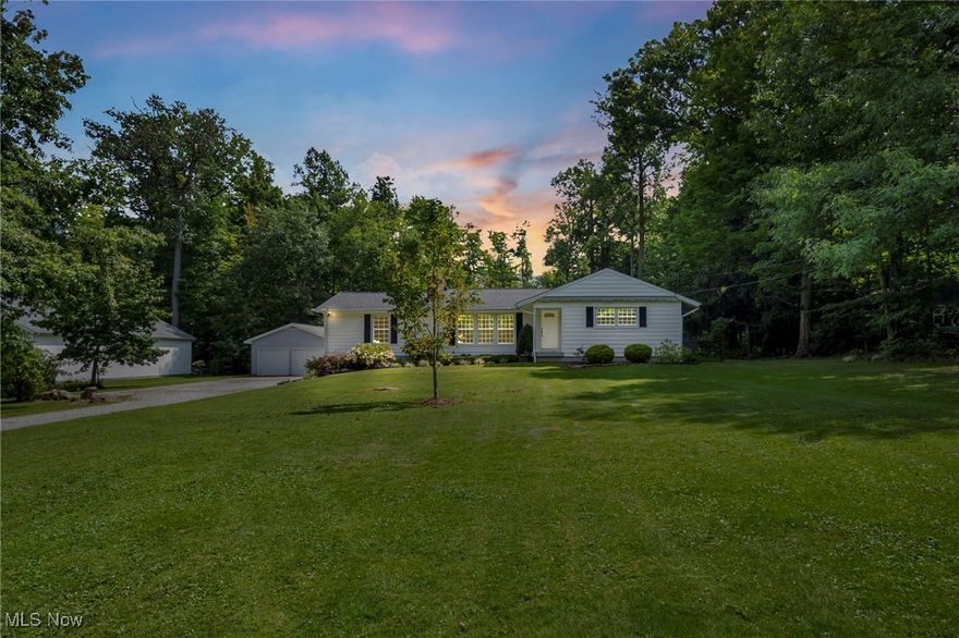 Experience the perfect blend of modern luxury and serene country living with this beautifully redone home situated on 2 park-like acres in Concord Township. With numerous updates and a picturesque setting, this property offers the ideal retreat for those seeking comfort, style, and space. This home has been meticulously redone with top-of-the-line finishes and attention to detail throughout. Entering the home, the spacious and light-filled living room greets you with large windows that offer stunning views of the surrounding landscape. The open floor plan creates a seamless flow between the living, dining, and kitchen areas, perfect for both entertaining and everyday living. The recently updated kitchen is a chef’s dream, featuring stainless steel appliances, beautiful counters and ample cabinetry with an additional coffee bar. The kitchen opens to the family room, which is so spacious with a wonderful fireplace and overlooks the vast yard. Each bedroom offers double wide closet space with neutral colors. The master bedroom offers the prettiest views with many windows and lots of space! The bathroom has also been meticulously renovated. The basement has so much potential to be turned into an incredible finished living space. It also has a walkout to the garage! The acreage of this home is one of the most loved features! With two acres, there is a huge front yard and so much open space in the back for a garden or pool. There are plenty of wooded areas and the coolest part is the open space in the way back of the yard that contains berry bushes! The two-car detached outbuilding is every handyman's dream for a workshop! For peace of mind, this home has been completely updated since 2014 with a new roof, waterproofing, HWT, Furnace/AC, windows, Kitchen & Bath remodel, Flooring, Paint and more! Truly nothing to do but move in! Schedule your showing today to see this magnificent home!