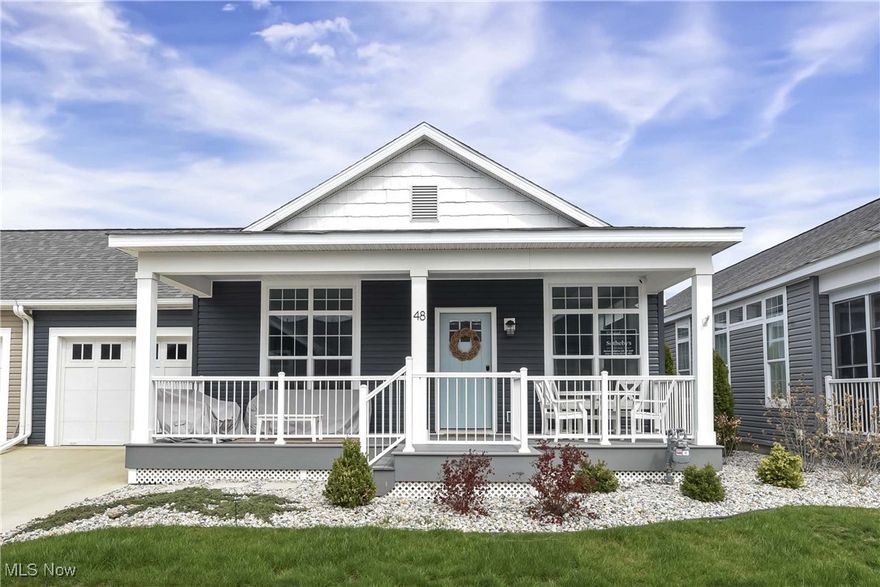 Welcome to Waterview at Bay Point, nestled in the coveted Marblehead, Ohio! This coastal-inspired 3-bedroom, 2-bath villa beach house offers 1,372 square feet of turn-key, fully furnished living space. Just 2 years old and professionally decorated, every detail reflects elegance and ease. Situated in a waterfront development, this home grants access to breathtaking views of Lake Erie and Sandusky Bay, plus unparalleled amenities. Enjoy a resort-style pool, clubhouse, fitness room, sauna in this exclusive gated community. The villa itself features an open-concept design that flows seamlessly from the chic kitchen with modern appliances to the cozy living area filled with natural light. Perfect for resort living or a vacation retreat. Make this your gateway to Ohio's premier lakeside lifestyle!