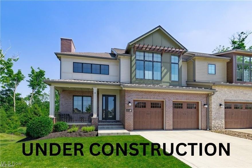 Last Aspen Model remaining with expected completion within 4-6 months. Edgewood Trace offers a trendy architectural design with modern style and beautiful refined luxury combined with high quality construction and simple, low maintenance living in Pepper Pike's newest gated community. This new construction Aspen style Model Home features 3 Bedrooms, 4 1/2 bath. The first floor master suite has an en-suite bathroom & large closet. The wonderful open floor plan showcases its high-end kitchen with custom cabinetry with an adjacent Dining space and spacious Living room. The wonderful open floor plan showcases the kitchen of your dreams, with custom cabinetry, high end appliances, quartz countertop and a spacious island open to an adjacent dining area and great room. Other dramatic features include large walls of windows, 10' ceilings, beautiful gas fireplace and double level Trex decks that provide outdoor a great outdoor space. Partially finished walkout basement with a full bathroom. Located in suburban Pepper Pike with easy access to freeways, shopping restaurants - a central location to just about anywhere around town. Close proximity to hospitals, museums, University Circle & Downtown: Close to shopping and dining at Legacy Village, Beachwood Mall, LaPlace, Pinecrest, Lander Circle & Eton Collection. Photos reflect previous model home. The design team has selected the finishes for this home. Photos are from a previous built home, representing upgrades and additional finish areas in the walkout lower level. The design team has selected the finishes for this home and there will be upgrades. No costs available at this time. Listing agent can update you with all details.