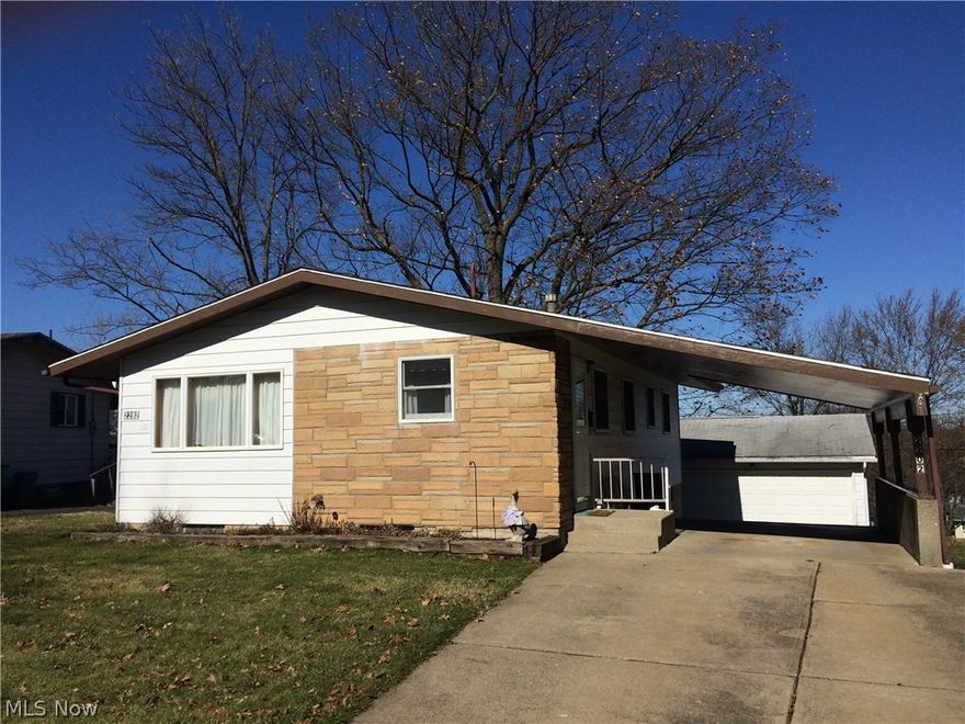 Loving family home is ready for a new owner to enjoy and make memories!  This two bedroom ranch has a nice sized eat in kitchen, a spacious living room, and bedrooms with ample closet space!  The walk out basement offers the perfect opportunity to finish for additional living area. NEW FURNACE adds value and comfort - you'll be warm on these cold days!  A covered car port is convenient, BUT you also have an oversized 2+ car garage!  A "Must See" at a "Don't Miss This" price!