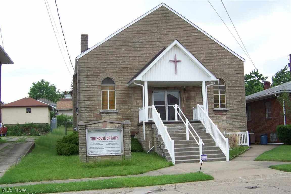 Fully furnished church, seats 200+ balcony. Main level includes vestibule, sanctuary, 3 offices, coat room, & stairs to small balcony. Bsmt includes 2 baths, kitchen, library, Sunday school room, play room, nursery, large multi-purpose room, and storage. List in office of what does not stay with property.