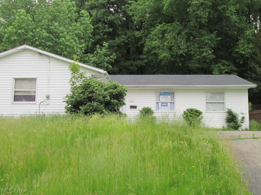1 story ranch with 3 bdrms, 1 full bath. This property has much potential.   Buyer or Buyers Agent responsible for checking history of property with any public or non-public authorities for information that may affect the intend use of the property.