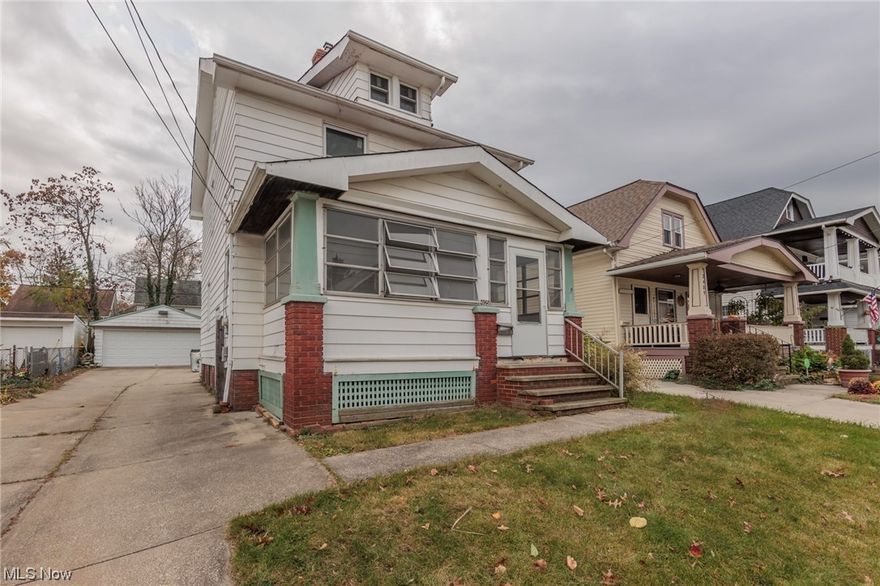 A spruced up colonial with 2, and a finished attic for possible 3, bedrooms and 2 full bathrooms.  This home has brand new LVT flooring throughout the first floor.  The cherry cabinets, and Corian counters in the kitchen are a nice upgrade.  The windows are newer. A fresh paint job was recently done.  A 2 car garage, enclosed front porch, yard, and full basement are just some of the amenities.