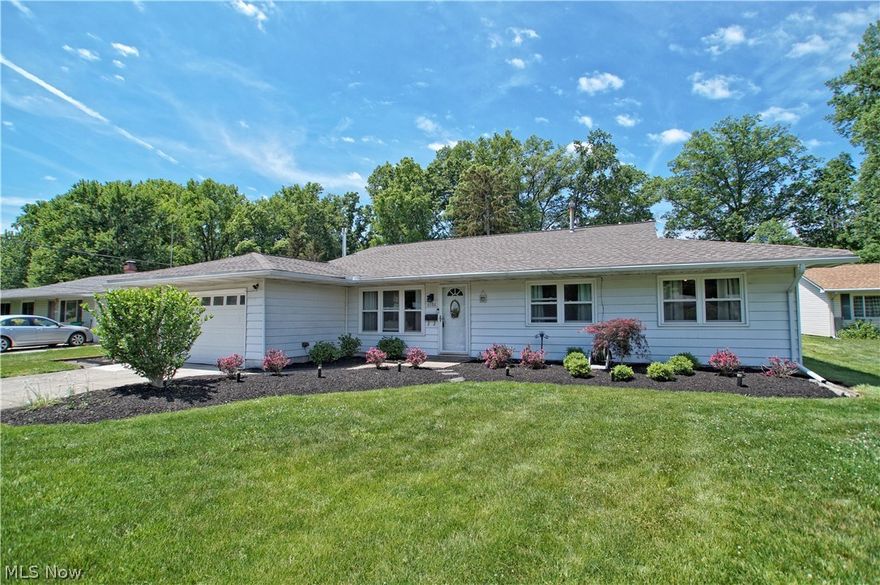 Don't miss this all updated ranch with 3 bedroom, 2 full baths on almost a half acre. Great room includes built-ins with knotty pine and newer gas fireplace with beautiful stone surround and crown molding. Living room and dining room w/laminate flooring. You'll love entertaining in the 4 season room that overlooks the private fenced in back yard. Kitchen includes breakfast bar and porcelain flooring. Large master bedroom and completely remodeled master bath('20). Some updates include: New roof w/underlayment and gutters w/gutter system '16, New Porch '18, HVAC '14, Hot water tank '18, Electrical panel '21, full attic insulation '19. 1 year home warranty included, you won't want to miss this, call your agent for a showing today!