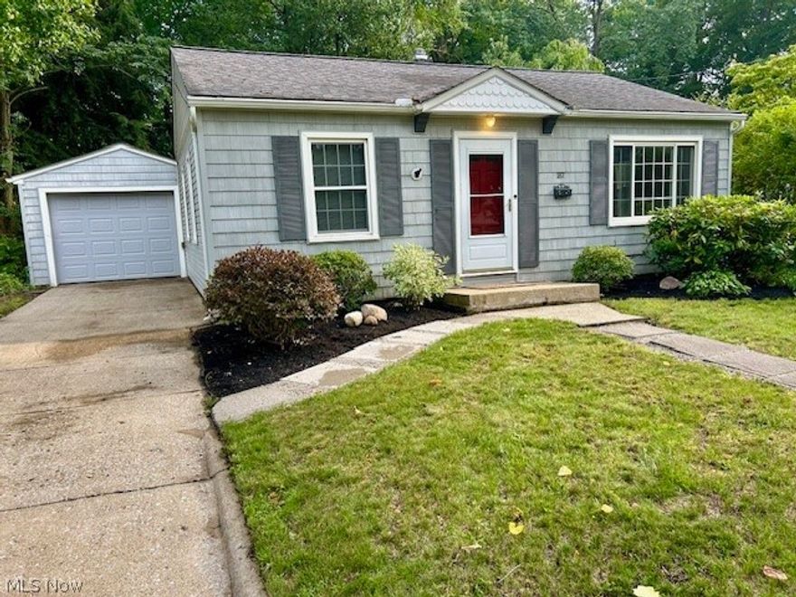 Charming and move-in ready, this 2-bedroom, 1-bath ranch offers easy one-floor living with thoughtful updates throughout. Fresh paint and newer flooring create a bright, welcoming feel from the moment you walk in. The updated kitchen features modern finishes and plenty of cabinet space, making meal prep both functional and stylish. The refreshed bathroom continues the updated look with clean, contemporary touches. Both bedrooms are comfortably sized with great natural light, and the layout offers a cozy yet practical flow. Outside, enjoy relaxing or entertaining on the back patio overlooking the yard. A attached 1-car garage provides convenient parking and extra storage space. Perfect for first-time buyers, downsizers, or anyone looking for low-maintenance living!