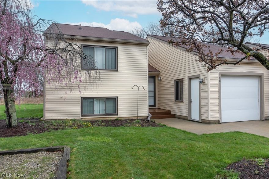 Step into this spacious condo full of potential, nestled in a quiet community just minutes from Lake Erie. Inside the home, the entryway opens into a vaulted living room with high ceilings. Completing the main living area of the home is a kitchen with all the space needed to accommodate an avid cook. The upper floor features a full bath and 2 bedrooms with wide closets. Finally, the lower level offers an extra living area, one half bathroom, and a laundry room with space for storage. Desirable location with close freeway access.