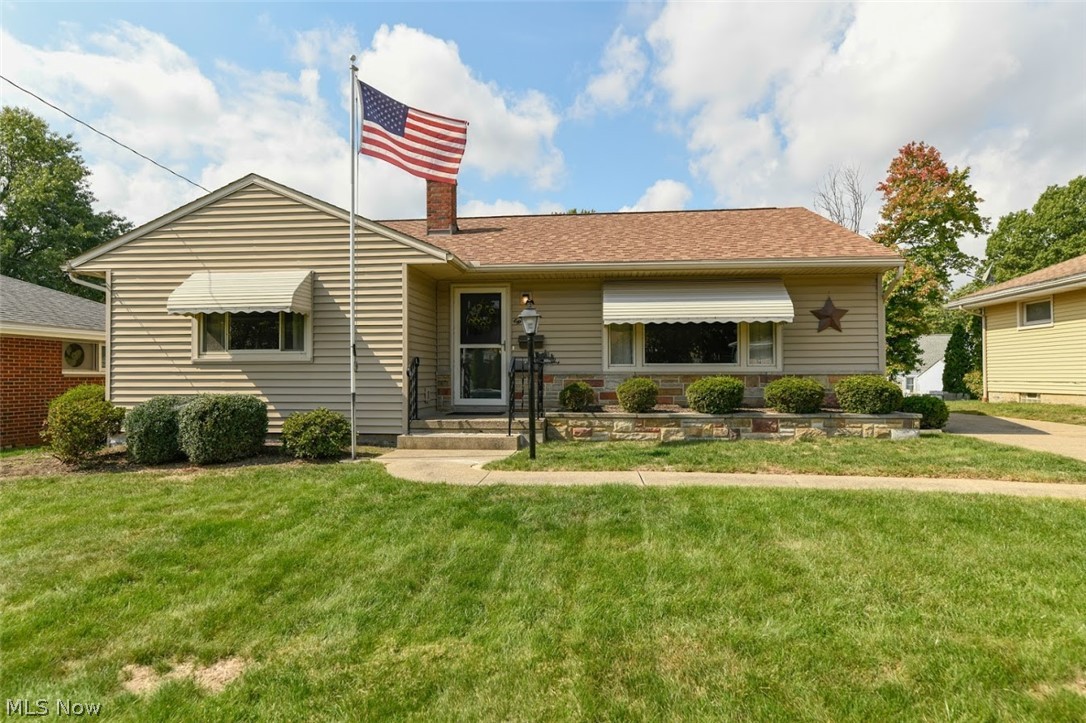 Single story living! Absolutely darling, impeccably maintained 3 bedroom ranch with finished basement and huge 3 car garage! Enjoy a gorgeous, fully-applianced, Hartville Hardware kitchen and spacious dining nook! The super sized living room is perfect with tons of natural light! Plenty of storage throughout! Knotty pine walls in the finished basement with wet bar, recreation room, second bathroom and bonus room! The bonus room would be perfect for a craft room, sewing room, exercise room, office, playroom or even converted to a fourth bedroom! 3 car garage is ideal for the car enthusiast or collector! Perfect location close to shopping, dining and with fast highway access! Newer roof and siding. What are you waiting for? This beauty won't last long!
