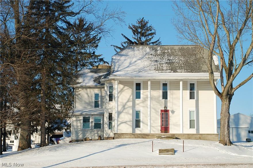 The buildings include an older 2 story farmhouse with 5 bedrooms and 1.5 baths, kitchen with dining area, large living room. 2 car attached garage. Partial basement with outside exit/entrance. Natural gas hot water heat, spring fed water supply, newer septic system. Home is very livable with updates that include newer roof, windows and furnace. Other improvements include a 40’x80’ bank barn with 34 comfort stalls & loafing shed, several machinery sheds and outbuildings. The land has been organically farmed the past 6 years and has been “Certified Organic” the last 3 years and could be continued as such.                                                                                                 
Parcel 1: 2 story farmhouse with barn and outbuildings on 23 acres of open land. Approx  855’ frontage on Honeytown Rd. 
Parcel 2: 6.7 acres of open land. Approx 405’ frontage on Honeytown Rd.
Parcel 3: 8.1 acres of open land. Approx 393’ frontage on CR 501
Parcel 4: 10.4 acres of open l