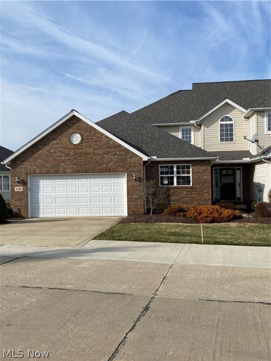 Come take a look at this spacious Cape Cod cluster home!  This end unit, with new vinyl flooring in the kitchen, foyer, powder room, and laundry room opens up into the dining room/office and family room.  Walk through the double doors to the Owners suite with a large walk-in closet and spacious Owners bathroom.  The second bedroom, located upstairs, also has a large walk-in closet and a private full bathroom!  Watch the sunsets on your beautiful deck that over looks the serene water feature and walking trail.  The newly carpeted finished walk-out basement also supplies ample room for storage. Enjoy the different amenities the Links has to offer like the walking trails, community swimming pool, and club house! This beautiful home is a must see!  Schedule your private showing today!