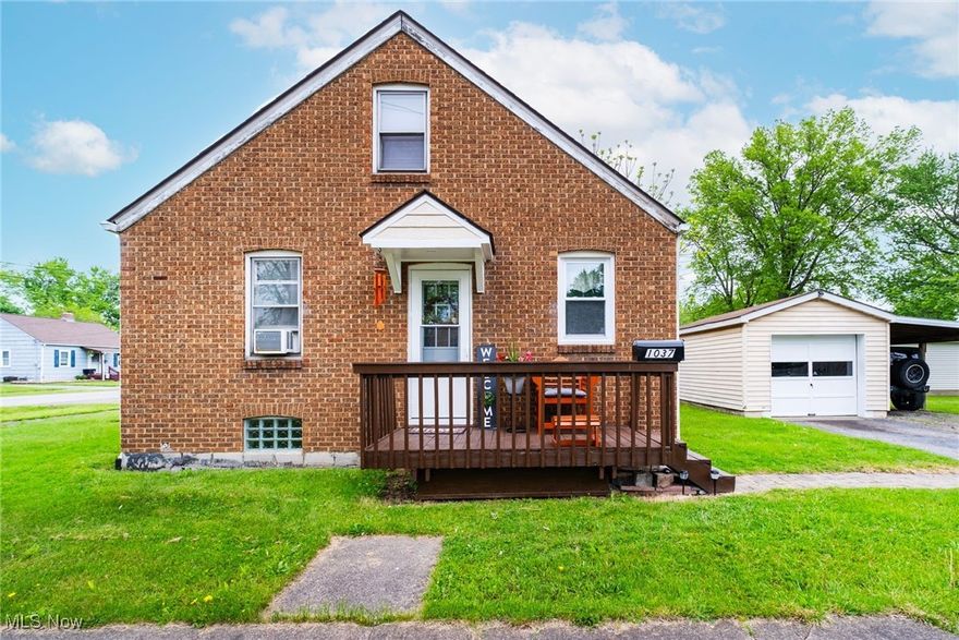 Welcome to this delightful 3 bedroom brick cape cod, perfectly situated on a spacious corner lot in a quiet, established neighborhood.  This classic home blends timeless character with thoughtful details, including beautiful original hardwood floors that flow throughout the main living space.  The cozy eat-in kitchen allows for plenty of sunlight to enjoy your morning coffee.  Two bedrooms and a full bath complete the main level, while the second floor features a private third bedroom with cedar lined closet-perfect for a primary suite, office or guest retreat.  Outside the yard offers plenty of room to garden, play or simply relax.  The corner lot provides added privacy and curb appeal, with mature trees and a classic brick exterior the stands the test of time.  Whether you're a first time home buyer or looking to down size with charm, this home is full of potential and ready to welcome its next chapter.