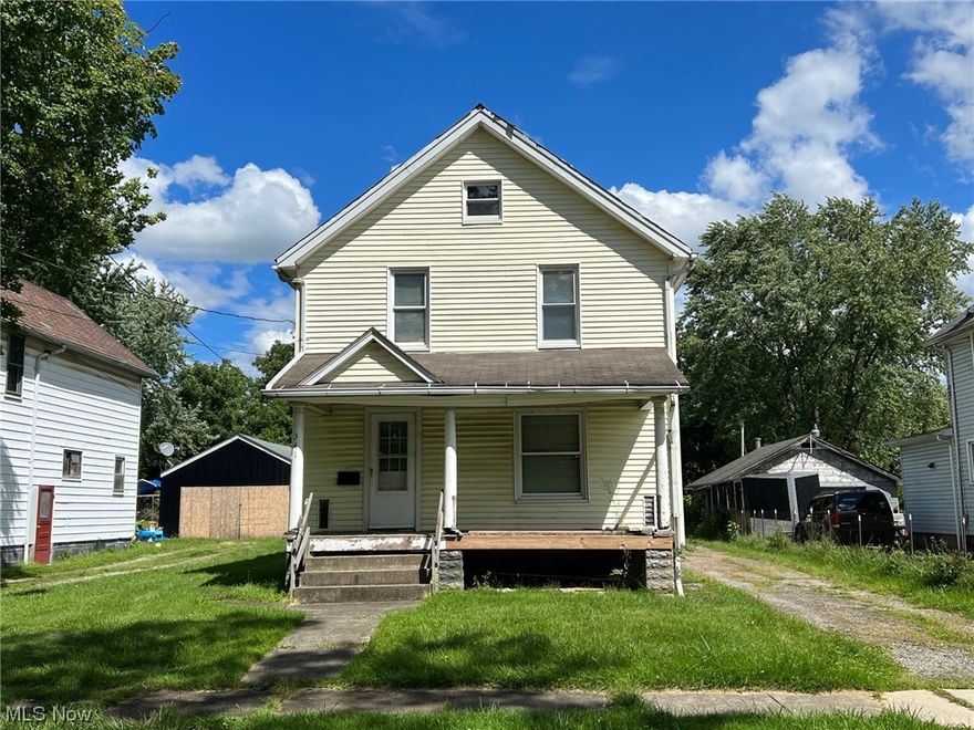 Great Investment Opportunity!!! There are 2 houses and a 1 1/2 car garage on one city lot. The 3 bedroom house in the front is a conventional 2 story and the second house in the back is 2 bedroom ranch. The front house will need some repairs but, as you can see in the photos, it is in decent condition. The front house is vacant and a tenant occupies the ranch. Only the front house is available for showings. Because of the tenant, arrangements to view the second home will only be made after an offer is accepted. Everything will be sold "AS IS" where is, with any and all faults. Seller to make no repairs.