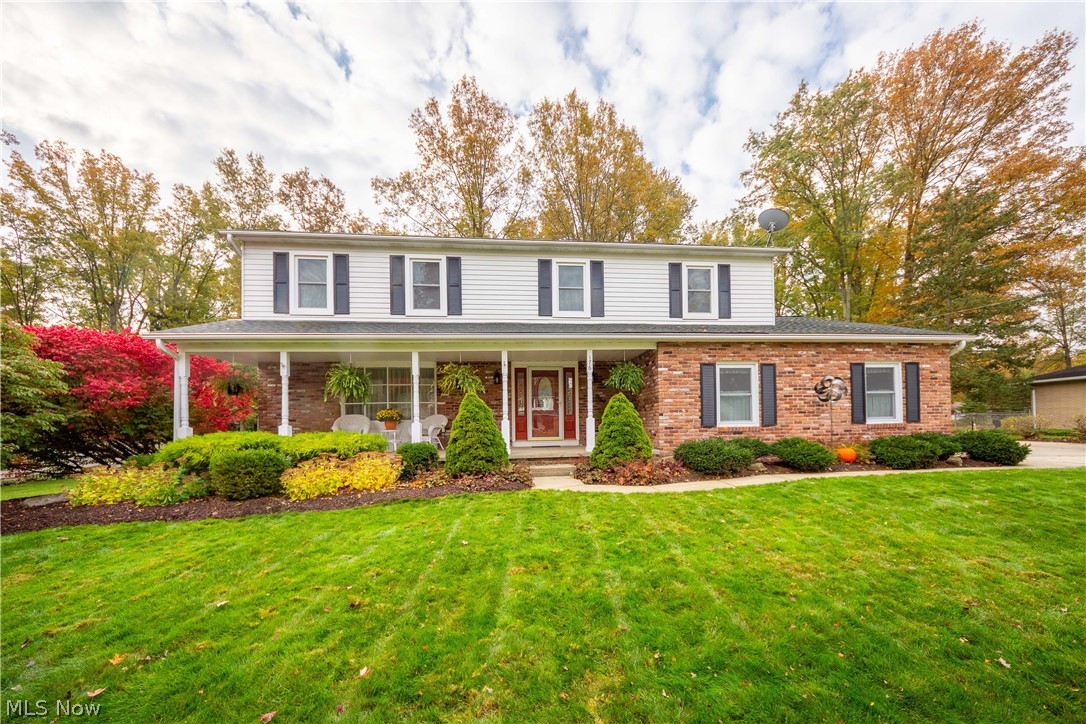 A true gem awaits you! This warm and inviting home has been lovingly maintained with excellence by the same family for 40 years. Originally built by Ackers Construction and later uniquely remodeled with a kitchen wall opened to the family room and bumped out to create an open concept for the eating area. Formal living and formal dining room, beautiful light and bright custom kitchen recently remodeled. Large family room with full wall brick fireplace with gas log insert and impressive built in bookshelves. A Pella triple slider leads to the 21 x 14 sun room with cathedral beamed ceiling where each wall has floor to ceiling glass doors to view the 1/2 acre park like backyard. Plus there is a huge deck porch with a large Sun setter retractable awning to give shade on those summer days. 4 spacious bedrooms with hardwood floors and generous sized closets, 2 full baths up and a newly remodeled 1/2 bath on the first floor. Lower level with a finished rec room plus a huge unfinished porti