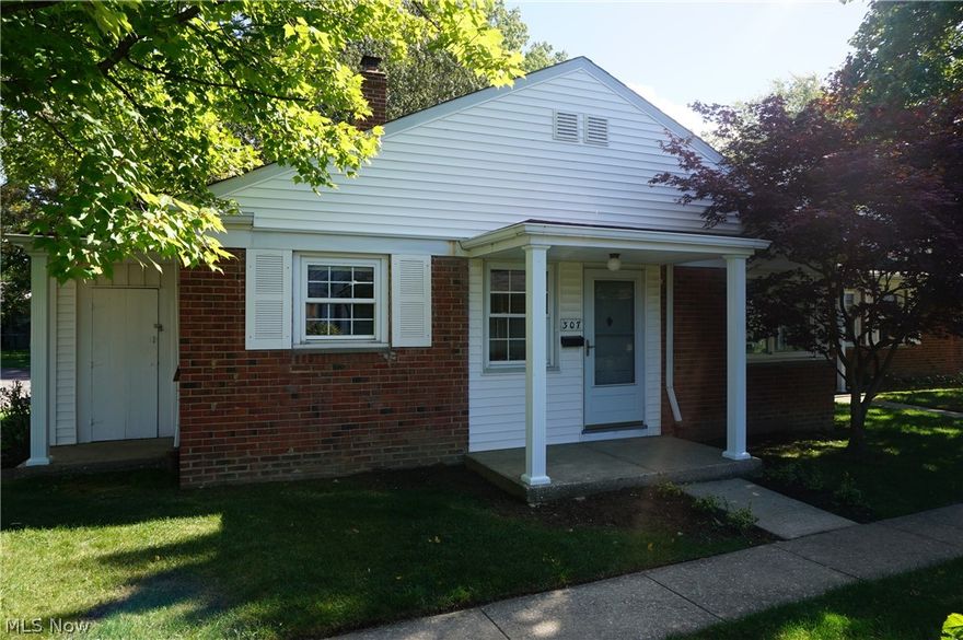 Nicely updated two bedroom ranch style condominium offering one floor living in Benton Village. Quiet end unit location with some green space. Light and bright feel throughout this western facing unit. Access unit through main living room door or side kitchen door. . Spacious living room with oversized corner window. Kitchen is roomy with ample storage, and eat in space. Convenient in suite laundry. Assigned parking space. Exterior storage locker off kitchen entrance. Owner in past month has painted interior, replaced all flooring with carpet and wood laminate. Bathroom has been extensively updated including new tub and shower surround, vanity, toilet, flooring. Windows replaced approximately 10 years ago. Close to shopping, restaurants, Sims Park, Lake Erie and all Euclid amenities. Easy highway access. Point of Sale is scheduled. Great downsizing option or first time buyer opportunity. WHY RENT? Call to view today.