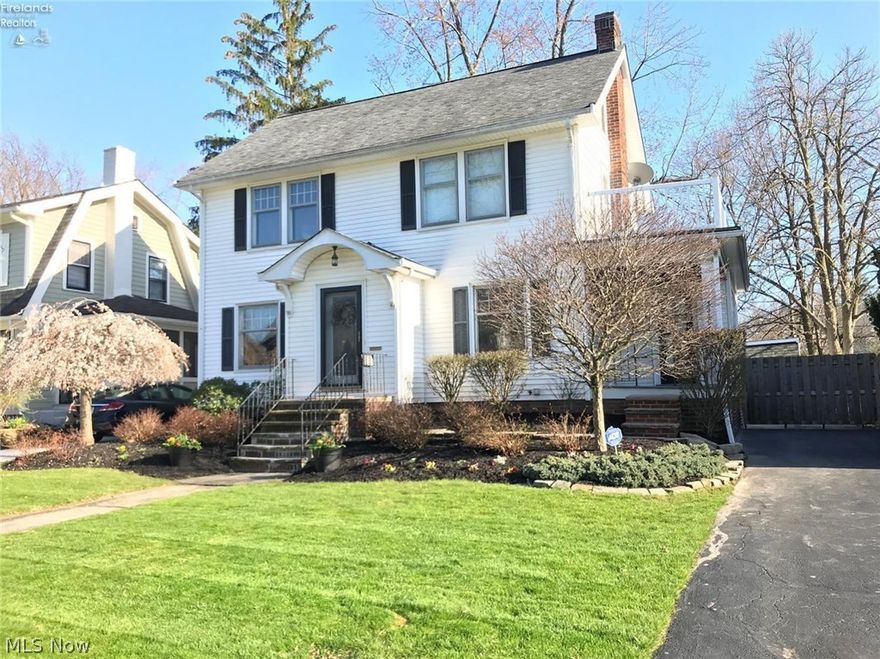 *OVERSTATED TAX VALUE REDUCED BY COUNTY. PROPERTY TAXES EXPECTED TO DECREASE FOR 2018* An inviting home w/loads of natural light! Fine features include formal dining rm, hardwood floors, office/library/playroom off living rm that exits to a side porch, and an attractively updated kitchen and 1/2 bath. Full bath and 3 beds on 2nd story w/access to balcony from Master. Finished 3rd story offers combo bedroom/sitting rm w/attic storage. Waterproofed basement (transferrable warranty) houses laundry area (w/chute from 2nd floor bath), a shower, and a work bench. New sump pump 2017. New furnace and A/C 2017, new front and rear (w/pet entrance) entry doors 2015. Enjoy a completely enclosed backyard w/privacy fence (installed 2013), stone patio, and a wood-chip-lined playground for children. Driveway re-sealed 2017. New security system 2015. Just around the corner from Cedar-Lee restaurants, theater, and library. Convenient to CCF, UH, CWRU and John Carroll. Listing agent related to seller.