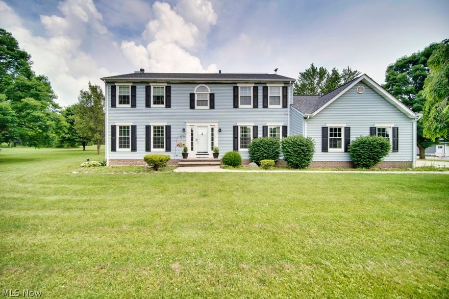 Welcome to this charming 4-bedroom, 2.5-bathroom home nestled on a serene 2-acre lot in Auburn Township. This home offers a perfect blend of modern updates and timeless features, making it ideal for families and entertaining. As you step inside, you'll be greeted by a spacious, open floor plan that seamlessly connects the living areas. The large kitchen, featuring an eat-in island, oak cabinets, and ample counter and cabinet space. Enjoy great views from the kitchen while preparing meals or hosting guests in this inviting space. The adjacent mudroom provides a convenient bonus room for additional storage or workspace.The cozy living room boasts a gas and wood fireplace, perfect for relaxing. A new skylight on the second floor floods the space with natural light. The windows at the front of the house, replaced 10 years ago, add to the home's energy efficiency and curb appeal.The main level also includes a large home office, ideal for remote work or study, and a convenient laundry room. The finished half-basement serves as a fantastic rec room, offering endless possibilities for entertainment and family activities. Upstairs, you'll find generously sized bedrooms, each providing comfort and privacy. The primary suite is a true retreat, an en-suite bathroom with a soaking tub, a walk-in shower, and a walk-in closet with built-in shelves. The outdoor space is equally impressive, with expansive views and plenty of room to roam. The 2.5-door garage provides ample storage for vehicles and equipment. Additionally, the roof, installed in 2023 and comes with a transferable warranty, offering added peace of mind to the new owners.Located close to Chagrin Falls and within the top-ranked Kenston School District, this home offers access to excellent education. The owners are offering a 1-year home warranty, ensuring peace of mind for the new buyers. Move-in ready and perfect for entertaining. Schedule your private showing today and experience all this home has to offer!