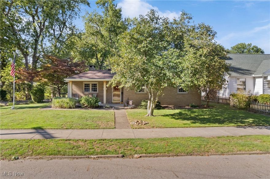 MOVE IN READY RANCH IN DOVER : Welcome to this exquisite neutral-colored, all-brick, mid-century modern ranch home, perfectly situated for comfortable living. This home features 3 spacious bedrooms and 2 full bathrooms, this property offers a charming blend of original character and modern enhancements. Step inside to discover an updated kitchen and bath, complemented by the warmth of two inviting wood-burning fireplaces. Original wood flooring runs throughout, adding timeless elegance, while updated lighting creates a bright and inviting ambiance. The primary bedroom features the convenience of two generously sized closets. Descend to the full basement, where you'll find a versatile recreation area, a practical laundry room, a second convenient bath, ample storage space, and a functional utility room.  Outside, the property shines with curb appeal. Enjoy the cozy front porch, perfect for evening relaxation. The backyard is fully fenced for privacy and pet-friendliness and includes a covered back patio, ideal for outdoor entertaining, and a new 2024 shed for all your storage needs and a relaxing fire pit area, creating the perfect spot for evening gatherings.  Call for a private viewing today