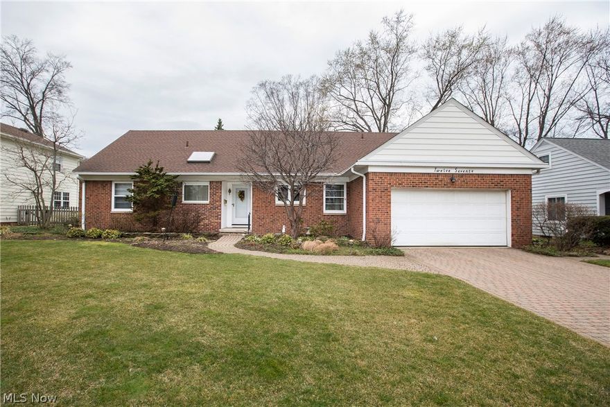 Prepare to be Moved!...by this exceptional Rocky River Cape Cod - spacious, well-maintained & tastefully decorated.  Here you’ll find the perfect blend of classic style & desirable updates.  Step into the warm & welcoming eat-in kitchen with Sub-Zero fridge, sleek GE Profile cooktop, built in ovens & durable hardwood flooring.  The formal dining room sets an elegant tone with wainscoting, chair rail detail & inset china cabinet.  Delicate crown molding continues into the formal living room where the polished brass fireplace doors, crisp white woodwork & huge picture window overlooking the back yard provide a bright, airy atmosphere. First floor Master as well as a second bedroom & two newly updated full baths – one with stand-up shower & one with jetted tub & skylight.  The cozy den/office offers rich paneling & built-in shelves.  The second floor affords two additional generously-sized bedrooms, the third full bath as well as abundant storage.  Fun times await in the huge L-shaped fin