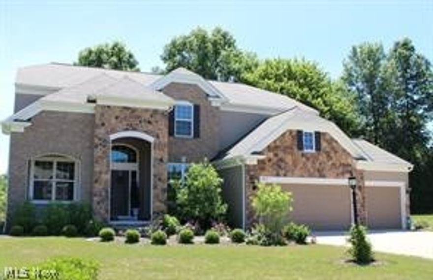 Outstanding newer construction located on cul-de-sac. Custom 5 BR, 3.5 BA colonial, loaded with upgraded selections, is sure to please. Welcome to 4262 Bentley Drive! Inviting foyer, flanked by tray-ceiling DR and LR/Office w/ French doors, is in direct eyeshot of the impressive 2-story Great Room w/wall of windows providing plentiful natural light and wonderful wooded view. Its open flow to a generously-sized Kitchen w/abundant cabinetry, granite, striking backsplash, walk-in pantry, gas cooktop, SS appliances, in-wall oven and microwave, center island/breakfast bar, and butler’s pantry, makes this space ideal for entertaining. Enjoy any mealtime or your wake-me-up java in the cheery Morning Room, a lovely kitchen extension. 1st-fl BR, Full Bath & 1st-fl Laundry complete this level. Upstairs, over-sized vaulted Master BR offers en-suite bath w/dual sinks, garden tub, tiled shower, linen & walk-in closets. Three additional bedrooms share a main hall bath. Finished LL w/wet bar, 2nd fri