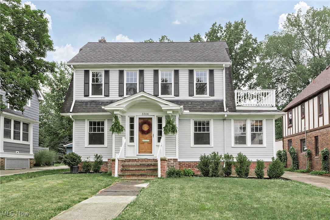 Freshly Updated Center Hall Colonial in the Heart of Cleveland Heights! Ideally located just a short stroll from the vibrant the Cedar Lee District, On the Rise Bakery + Gigi's on Fairmount - this classic 4-bedroom, 2.5-bath center hall colonial offers timeless charm with modern updates. Step inside to beautifully refinished hardwood floors and a spacious, light-filled layout perfect for comfortable living and entertaining. The updated eat-in kitchen features stylish new cabinetry, quartz countertops and all new stainless steel appliances. Also on the main level, there is a dining room with built-in storage, a family room + lovely bonus space with windows and a door leading to the back porch. On the 2nd floor, you’ll find three bedrooms and the recently updated full bathroom with a tub/shower combination. The finished 3rd floor includes another full bath and the 4th bedroom. There is a half bath, laundry hook up, bonus storage rooms, boiler (2014) and hot water heater (2023) in the unfinished and freshly painted basement. The oversized 2+ car garage has a new door + electronic opener and a "newer" roof - perfect for storage and overflow entertaining! Set on a deep lot, there is plenty of outdoor space for relaxation or recreation. The home will convey Point of Sale compliant. Located for a short ride to University Circle, world class hospitals, our cultural hub and all the amenities of downtown Cleveland. A rare combination of location, character, and updates — welcome home to Cleveland Heights living at its finest.
