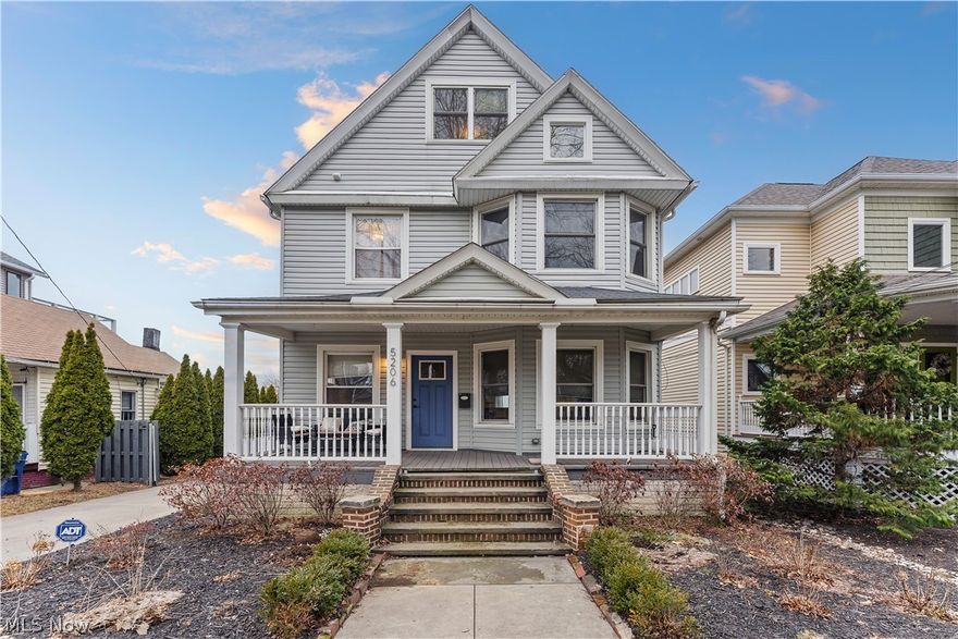 This beautifully renovated Colonial blends timeless character with modern updates. Offering three bedrooms plus a walk-up third level, the home features original hardwood flooring and flexible bonus space ideal for a yoga studio, home office, workout room, or guest retreat.
The main level showcases an open-concept kitchen and dining area enhanced by stunning old-world woodwork and abundant natural light. The inviting living room centers around a charming fireplace, while an additional family/reading room just off the entry provides a cozy extension of living space. The darling front porch adds yet another welcoming touch.
The updated kitchen is designed to impress, complete with stainless steel appliances, a gas stove, sleek stainless hood, and a stylish wet bar — a true entertainer’s dream.
Enjoy Spring, Summer, and Fall evenings on the deck overlooking the serene beauty of Lake Erie, accompanied by peaceful natural surroundings.
Upstairs, the second level offers spacious bedrooms with ample closet space. The primary suite features a renovated bath with dual sinks, generous natural lighting, and a charming private balcony — perfect for morning coffee or tea.
The walk-up third level expands the home’s versatility, easily serving as an office, studio, yoga loft, or potential additional bedroom.
Outside, the fully fenced backyard provides privacy along with a two-car garage for added convenience and storage.
Ideally located in the sought-after Gordon Square neighborhood, just minutes from restaurants, shopping, and downtown.