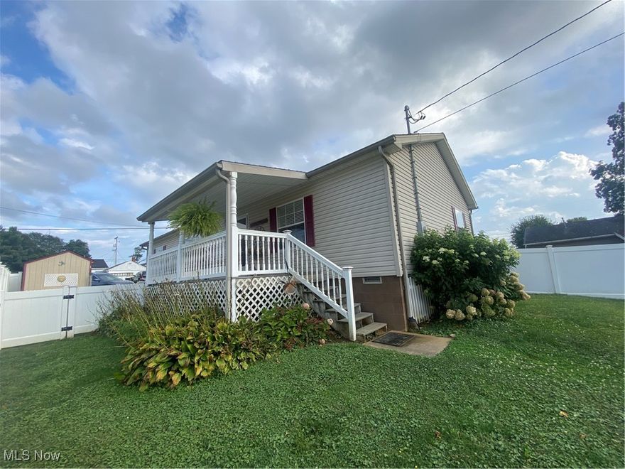 Lovely 1st Floor Living Home in the Heart of Belpre. Privacy Fenced Level Lot with a Relaxing Covered Front Porch, a Ramp for easy Access off of the Alley, with a Parking Pad. This Home has a Great Open Floor Plan, very spacious when entering. Living Room is 22X16 open to the 9x9 Dining Room & the 15X11 Kitchen with Lots of Cabinetry. The 9X5 Laundry Room is located conveniently off of the Kitchen & also opens to the Master Bath which opens to the 13X12 Master Bedroom & we have now circled back to the Living Room. There is a 12X7 Sun Room which could make a great Home Office too. The other side of the Home has 2 Bedrooms 12X11 & 12X10 along with another full bath. Such comfort with this home both inside & out.