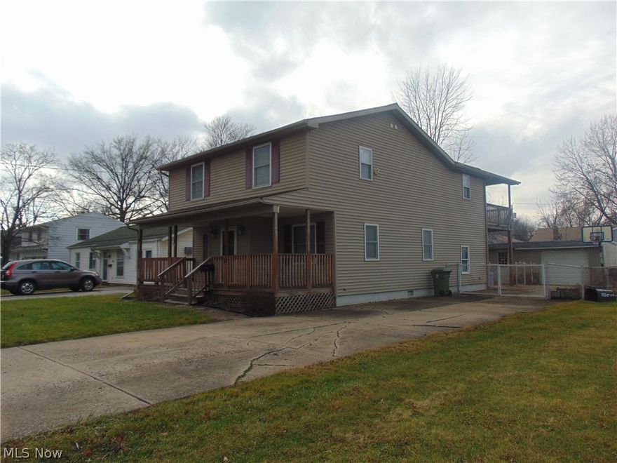 Spacious Eastlake Colonial with many updates****Master bedroom suite with full bath offers vaulted ceiling and access to covered 11x11 deck overlooking the back yard (could be upstrs family/TV room)****3 full baths****spacious living room opens & flows to dining and kitchen****first floor bedroom and full bath****1st floor laundry****Entire house electric and plumbing updated in 2017****New furnace and a/c in 2020****Updated roof, windows and siding****fenced back yard***detached garage****patio****Easy Freeway access