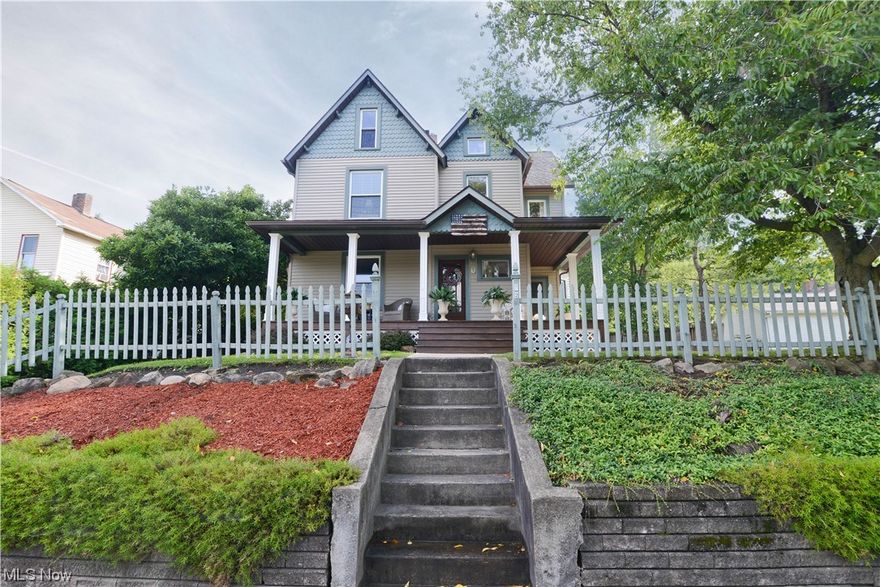 Don't miss this classic 3 story Victorian with all the quaint features of the era...pocket doors, hardwood floors, beautiful moldings, skeleton keys, high ceilings, front and back staircases, but with a complete facelift!! NEW in 2023 Pool concrete sealed, Kitchenaid DW, Belko basement doors, updated electrical/plumbing in the basement. NEW in 2022 Pebblestone on back porch, front staircase carpet runner & glass backdoor.  NEW in 2021 HVAC for the 1st floor (zoned heating and cooling) all light fixtures replaced in whole house.  NEW in 2020 Concrete by the house redone, front porch completely replaced, garage door & opener, water line to the house, all landscaping.  NEW in 2019 on the 20 x 40 inground pool...liner, chlorinator, diving board, sand filter.  Garage roof, kitchen floors with luxury vinyl, freshly painted walls and ceilings, glass block windows in basement.  NEW in 2018 all carpet except staircase, basement bath remodel, all windows with a lifetime warranty by Window World.  Roof on the house was 15 yrs ago (30 yr shingles)