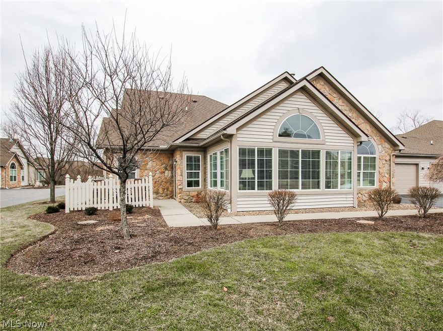 This spacious cluster ranch condo located at Crossings of West Valley offers one-floor, low-maintenance living! The large great room has vaulted ceilings and lots of natural light which highlights the home’s very open floor plan. Catch a sunset from the relaxing sunroom just off the great room. The kitchen is open to the dining area and great room. The two generously sized bedrooms each have a large walk-in closet that provides plenty of storage and spacious bathrooms.  The owner has taken great care and it shows! This is a must see! Crossings of West Valley also has a community center that offers pool tables, renting options, workout room and a pool!