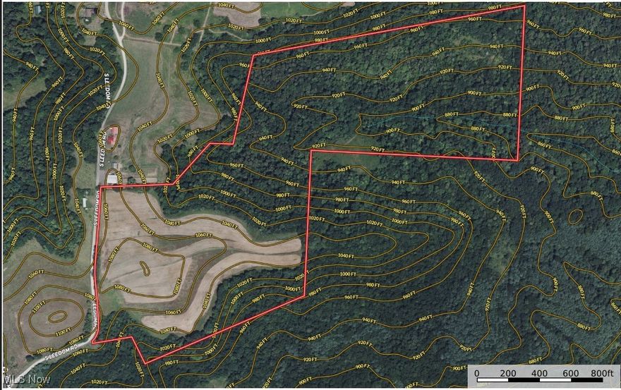 62 acres just south of Chandlersville, OH in SE Muskingum County. Located only minutes from "The Wilds" this beautiful acreage consists of approx 17 tillable acres towards the front with the remainder in rolling wooded acreage with some up-and-coming timber. Some nice clearings throughout the property that could be developed into food plots as well as a creek, pinch points, thick cover areas, and a decent trail system. Not only does the property look to hold a good amount of deer, but it also has excellent buck genetics as evidenced by a set of antlers found on the property scoring 150” with kickers and 22” inside spread. Also included is a plan by none-other than Whitetail Habitat Designs. Take the plan and create your own whitetail paradise. If you're looking for a property where you can hunt and build or simply just want to invest into good ole American soil, have a look at this one. Minerals are not included but are negotiable.