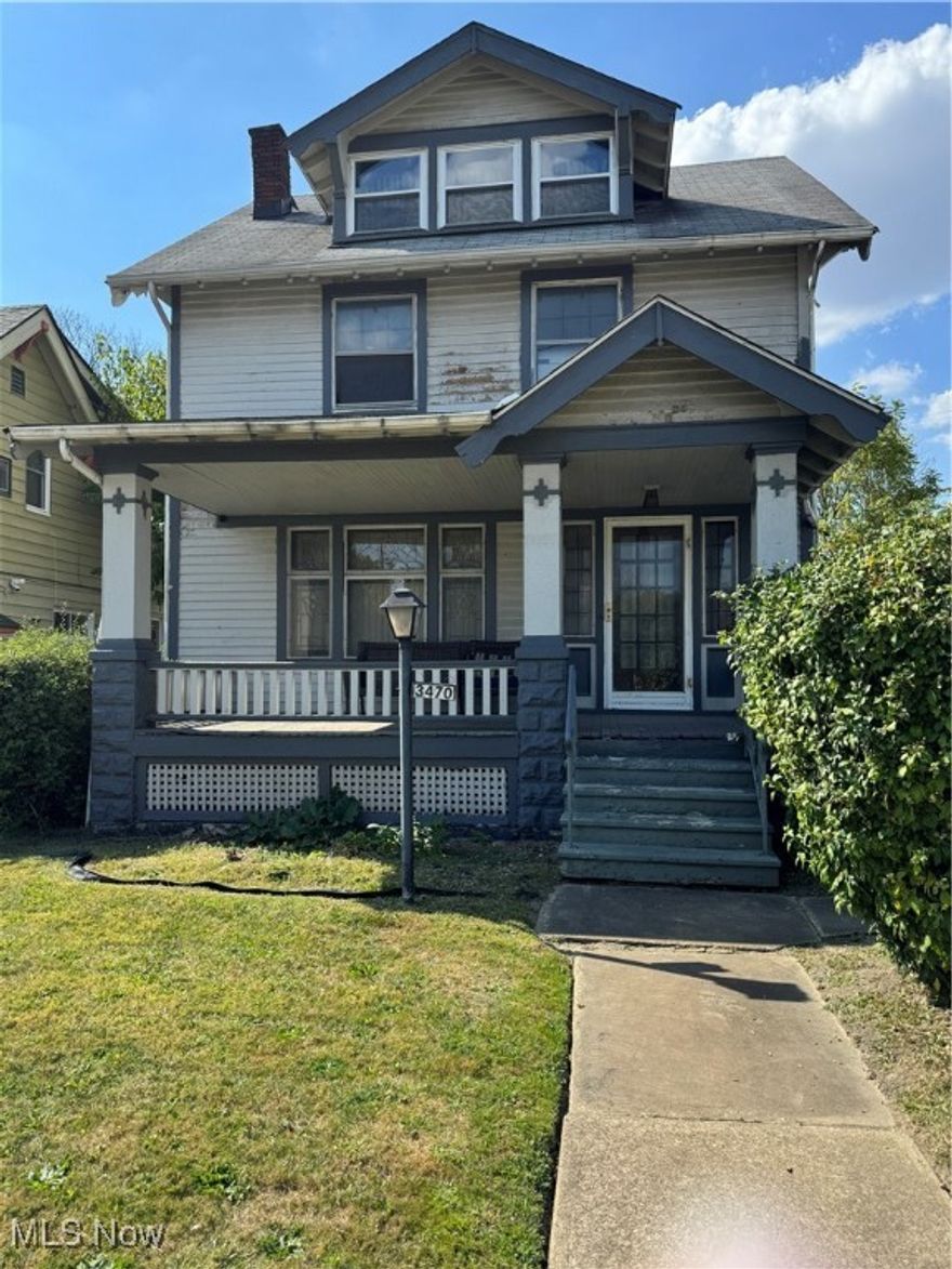 Ideal for owner-occupants or investors looking for a project. This spacious 3-4 bedroom colonial boasts a formal dining room with attractive built-in cabinets. The full walk-up attic adds valuable living space that can be used as a fourth bedroom or a flexible bonus room. Additionally, the home includes two enclosed rear porches—one off the kitchen and another off a second-floor bedroom—perfect for relaxing or creating extra living areas. While the home needs some updating, it offers an excellent opportunity to increase value through thoughtful renovations.