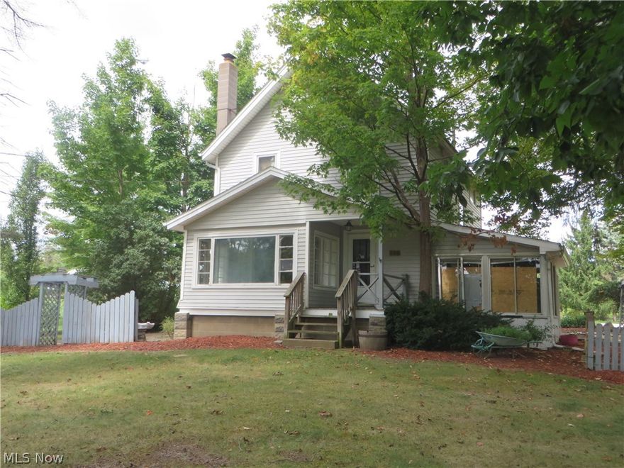 Come fix me up and make me yours. This quaint 2-story home has so much character to offer, but needs some hands-on care. kitchen opens into a nice pantry and into dining room on the other side. Open doorway for dining area leads to nice sized living room and sunroom. Upstairs you will find 3 bedrooms and 1 bath. Large deck off backdoor wraps around to view what could quickly be a rekindled flower garden with fish pond. There is also a sun porch off the outside of house with landscaped side yard with rock garden etc. 3 car detached garage has nice cement floor and 2 year old roof. House roof is 4-5 years except for side porch. the cutest little barn sits in the side yard with plenty of room, including several stalls and storage rooms. This house has been priced to sell as is, knowing that some repairs will be needed, but is definitely a unique find for your story book home. Woodburner. Two broken windows have plywood.