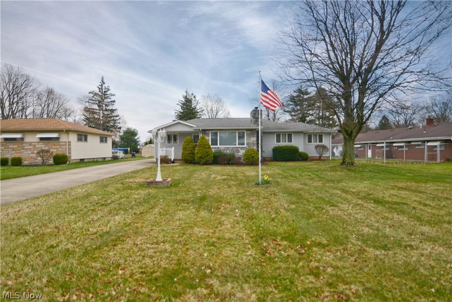 Wow, you will be amazed at this awesome ranch located in Austintown! Welcoming from the first glance at the street! When you walk up there is a cute covered front porch and also a back one as well! The living room is large and spacious and combo'd with the formal dining space, plus there is a really nice den/office/bonus space off the dining area. The kitchen is great! Granite countertops, pretty cabinets, neutral colors! It has it! Large bedrooms and good closet space found here! THe full first floor bath is remodeled and has a newer walk in shower! Downstairs, there is an awesome reconfigured laundry room that really you don't want to miss! Awesome additional bath in the basement as well with an awesome tub and modern finishes! THere is so much storage in this home, there is a workshop for hobbies or home projects! walk out doors outside from the basement in a huge utility/storage room as well as a huge finished family room! Detached two car garage, Shed, central air. So Much More! F