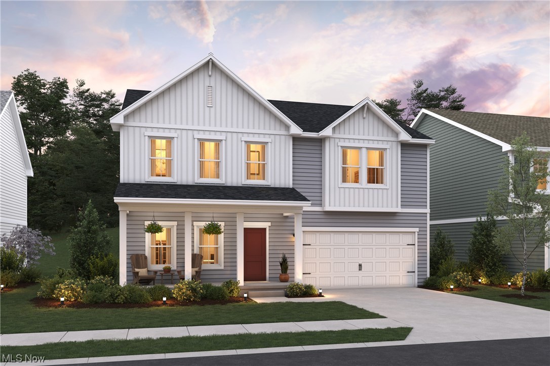 QUICK MOVE-IN Water Lily model home reflects the "Loft Look" interior finish palette and an open concept floor plan ! Come inside
through the welcoming foyer and you will be impressed by the design, it reflect the way people want to live today! Beautiful kitchen
including large island with quartz counter top, grey Aristokraft 42" cabinets, space for 6 bar stools for casual meals at center island . Eatin kitchen flows to the great room, through to dining area and has full view of the kitchen which includes stainless steel appliances.
Luxury Vinyl Plank flooring throughout the first floor, neutral carpet on second floor and laundry room is located upstairs. Fifth guest
bedroom with convenient bathroom on first floor. Rest easy in luxury in owners suite which includes bathroom and 2 large walk-in
closets. Three additional bedrooms and spacious loft that complete the second floor. You will appreciate the covered deck overlooking
generous yard to enjoy! Landscaping and warranty included. Occupancy MAY! Note: Midview School District