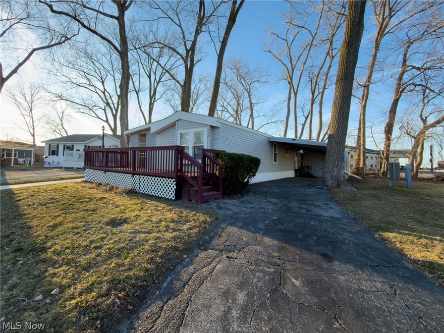 Discover an affordable hidden gem in The Fountains Mobile Home Park in the heart of Port Clinton! This spacious 2-bedroom, 2-bath single-wide home offers comfortable living and a new covered deck in a peaceful 55+ community, perfect for seasonal enjoyment or year-round living near Lake Erie. Residents enjoy access to community amenities including a scenic pond and a recreation room, creating a welcoming environment for relaxation and social gatherings. The home also includes a storage shed for added convenience and is located just minutes from Lake Erie beaches, ferries to the Lake Erie Islands, restaurants, and shopping. The monthly $410 lot rent/association fee covers association management, common electric, snow removal, sewer, water, trash, and maintenance of common grounds. Community guidelines include park management approval prior to closing, no rentals or leasing, and one small pet under 20 lbs permitted. A $500 one-time association membership fee, $500 non-refundable maintenance fee, and a $410 refundable lot security deposit plus first month’s lot rent are required after closing. Enjoy low-maintenance living in a quiet lakeside community, a great opportunity to own an affordable home near everything Port Clinton has to offer!