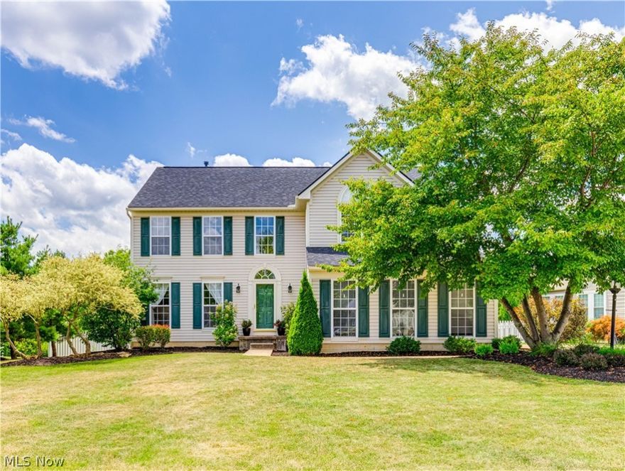 This incredible colonial features 4 bedrooms, 3 bathrooms, finished basement, home office and multiple outdoor spaces for relaxing and entertaining! The spacious main level includes eat-in kitchen and dining room, great room , office, laundry room and half bath! The kitchen has been updated to include stainless steel appliances, crisp white cabinets, stone countertops and center island. The open layout ensures clean sight lines and versatility in everyday living. Second floor includes primary suite with vaulted ceiling and HUGE walk-in closet. Ensuite features double vanity, tile flooring and large walk-in shower w/rolling glass door and tile surround! All three guest rooms have ample closet space and share a second full bath! The finished lower level offers additional living space and room to spread out! Sitting on just over half an acre this home offers a large yard that has been professionally landscaped and fully fenced . A stone patio and composite deck offer multiple options for hosting parties or unwinding. Take in the tree covered views or pick fruit from one of many apple trees, blueberry or blackberry bushes! Notable improvements include Roof (2023), Composite Deck (2023), Vinyl Fence (2022), Hot Water Tank (2022), A/C (2022), New Fridge (2023), Stone Patio (2019), New Dishwasher (2022), Master bathroom shower expansion, updated lighting fixtures and neutral paint throughout! Located within close proximity too many amenities, parks and highways this home is an absolute must see!