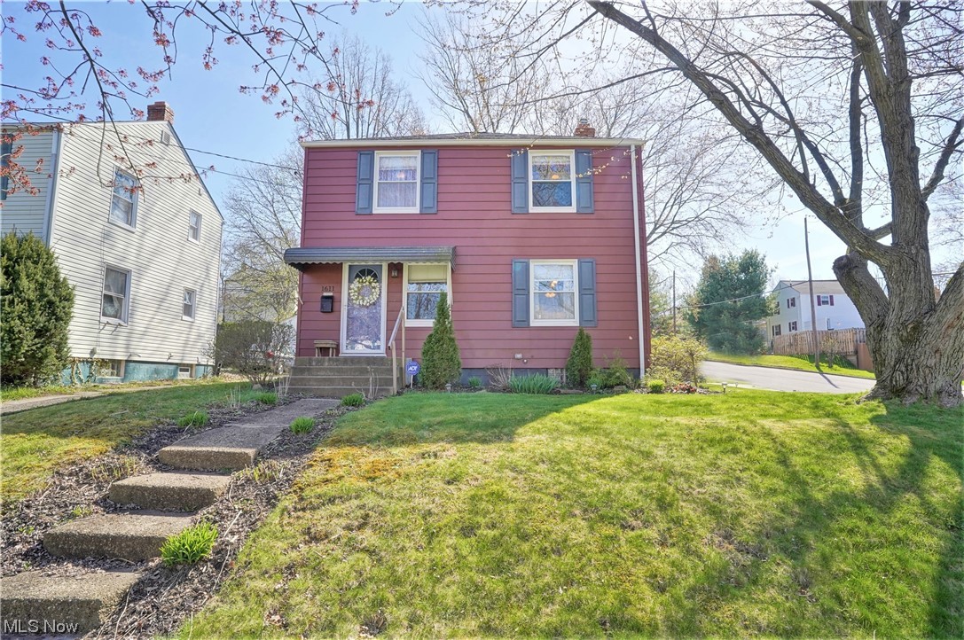 Welcome home to this gorgeous three-bedroom, one bath Colonial! Bright and stunning living room is open to the dining room. The classy, bright kitchen offers new flooring and backsplash (2020), cabinetry (2014), double sink, stove, microwave, dishwasher, refrigerator, and a back door leading to the fabulous backyard where you can sit out and relax or entertain. Upstairs you will find three bedrooms and a full bath. The partially finished lower level has been waterproofed (2016), HE airs cleaner whole house humidifier (2017), HWT (2014) and there is plenty of space to entertain, work out, have an office, etc, storage space, and laundry area. There is a one car detached garage. Ready to move right in! Own with Pride!