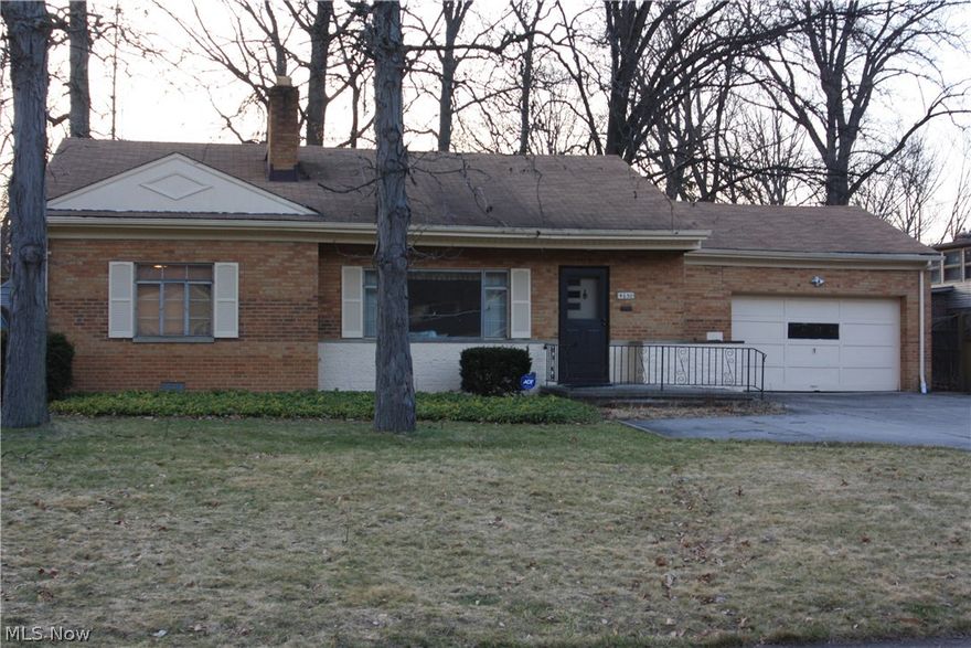 Spacious 2 Bedroom brick ranch with comfortable living space and an attached garage located in a fantastic area of Fairview Park! This home features a Great Room with beautiful cathedral ceiling and a floor to ceiling brick faced wood burning fireplace. Roomy eat-in kitchen with attached dining room, and another nice size sunny family room with a wood burning fireplace allows great flow in this ranch home. Bedrooms each have nice size closet space. Full finished basement with full bath. 2 areas to do laundry: full size washer dryer in basement and the full bathroom upstairs has a stackable washer dryer unit, that could be removed and converted back to a linen closet. Don't miss this chance to live in a beautiful area of Fairview Park that is close to many amenities including the Metro Parks, Rec Center, Fairview Schools, and shopping. Home is to be sold AS-IS. No repairs to be made.