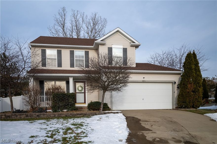 Start the New Year in your New Home! The owners spared no expense upgrading this home in November 2021. Freshly painted with brand new gorgeous flooring throughout allows you to just move right in. The kitchen has updated appliances with a brand-new fridge, disposal and a sink in 2022. The family room is the perfect place to entertain and lends to a sliding glass door to a privately fenced backyard with a patio. Upstairs you will find the owners suite with a an ensuite bath with double vanity sinks, shower, tub, water closet and walk-in closet. The second / third bedrooms are spacious and lend great natural lighting. Bathrooms feature new vanities, toilets and lighting. New door hardware throughout.  A four-stage water filtration/ softening system, basement fully waterproofed w/lifetime warranty. Basement can be finished for additional living space. Community Park in the development and close to the new Big Shots Golf Park that just opened! Minutes from the highway.