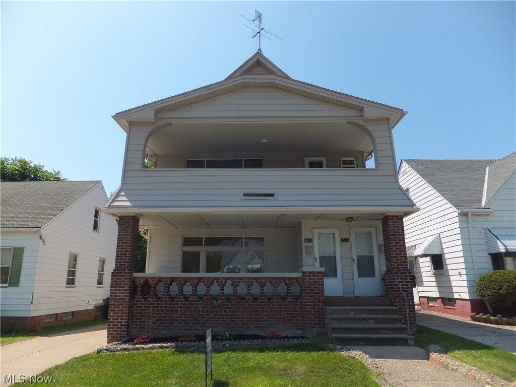 Spacious aluminum sided two family,3 bedrooms each suite,remodeled kitchens and bathrooms,freshly painted exterior & interior,new flooring both units,newer vinyl replacement windows throughout,glass block windows,updated 100amp electric boxes,stove and refrigerator in both units stay,basement waterproofed 2019,front porches,3rd floor walk up attic for plenty of storage,2 car garage,violation free