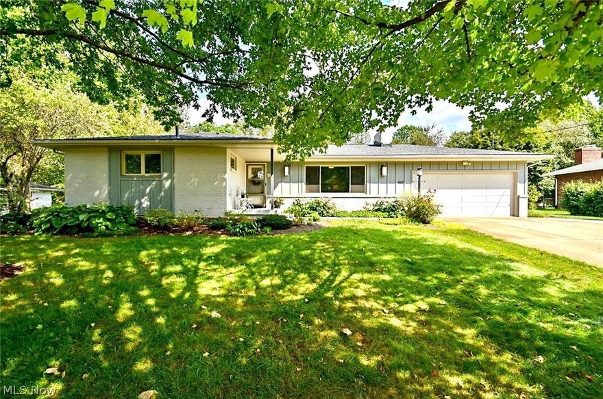 Visit this outstanding updated ranch located in Fairlawn with a private backyard made for outdoor living. You will be greeted by a wide driveway, two car garage, and front porch. Walk into the foyer and you will find a living room that opens to a Sunroom and backyard Deck and stone Patio. The Sunroom has skylights and a slider that opens to the secluded setting and the entire backyard is made for the entire family. The backyard has a large shed and is completely fenced. The Great Room with its own access to the backyard and vaulted ceiling includes the Kitchen with an island, Family room, and a Dining room table could also be included to this entertaining space. The Master Bedroom Suite has been enlarged and has a completely new bathroom and master closet system. There is another bedroom on the main floor and room to make a third bedroom in the lower level. You will also find a spacious Family room in the lower level that has access to the first floor. The lower level is finished, wate