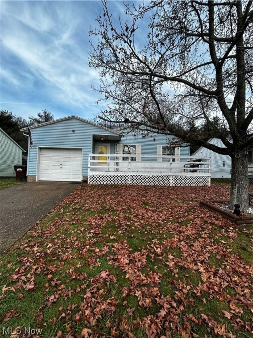 Beautiful 3 bed 1 bath 1 car garage ranch style home with a large fenced in back yard. This gem is located in a quiet Neighborhood in the Belpre school district and is a short distance to downtown Belpre. Key features include a large open wall pass through that creates a spacious feel to the living area, Tile flooring in the bathroom, above ground swimming pool, a large back deck, and a relaxing front porch. This home wont last long! Come see it for yourself!