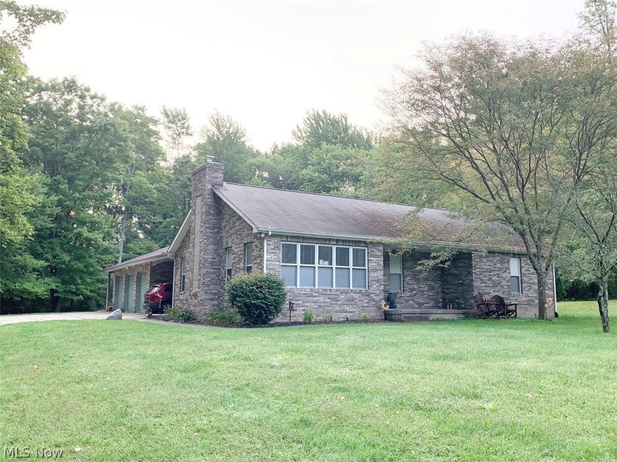 He huffed and he puffed, well you know the story. Welcome to this sturdy 3 bedroom all brick ranch. Country feel, but located close to Salem and all your favorite shopping and food destinations. Large, open concept living room and dining room space is perfect for entertaining. 2 full bathrooms. 3 car attached garage and a bonus car port make parking and storage a snap. Basement could be finished for extra living space.  All of this on 1.2 acres in Perry Township. This is the one you've been waiting for!