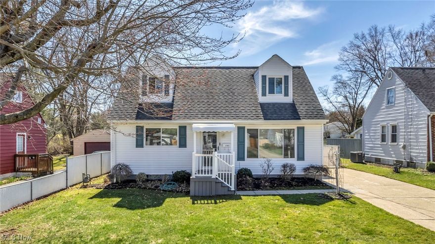 Welcome to 3742 Argonne St – A Well-Maintained Cape Cod in Orchard Hill!
Tucked away on a quiet dead-end street in the desirable Orchard Hill subdivision of Mogadore, this charming 4-bedroom, 2-bath Cape Cod offers comfort, space, and beautiful curb appeal in a peaceful setting.
Step inside to find updated laminate flooring throughout the living room, kitchen, and two main-floor bedrooms. The full bathroom on the main level features ceramic tile and a Bath Fitter tub with a lifetime warranty, adding both style and peace of mind. The heart of the home is the warm and inviting eat-in kitchen, which flows into a spacious, light-filled four-seasons room—perfect for enjoying views of the fenced backyard all year long.
Upstairs, two additional bedrooms include cozy built-in desks and generous closet space. The finished lower level includes two versatile bonus rooms ideal for a game room, office, or hobby space, plus a second full bathroom, laundry area, storage, and a convenient block shower. A Bilco basement door provides easy backyard access to the lower level.
Outside, you'll find composite decking on both the front and side porches, a lovely paver patio for entertaining, and a fully fenced yard with a gated driveway entry—ideal for privacy and convenience. A one-car detached garage and extended driveway offer plenty of off-street parking.
Recent updates include: newer windows, vinyl siding, roof, HVAC, water heater, sump pump, basement waterproofing, composite porches, updated lighting, and a newer garage door and opener.
Don't miss your chance to own this move-in ready home in a wonderful location!