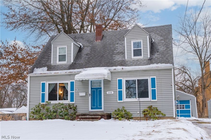 Welcome to this must-see Cape Cod home, nestled in a charming neighborhood and beautifully maintained with thoughtful updates throughout. From the moment you step inside, you’ll be greeted by an abundance of natural light that highlights the home’s warm character. The spacious great room features arched doorways, a stunning stone-and-tile surround fireplace, and a sliding glass door that opens to the sunroom. The sunroom is filled with sunshine and offers ample storage, along with access to the back deck, making it perfect for relaxing or entertaining. The eat-in kitchen is both delightful and functional, boasting generous granite countertop space, a dual-sided stainless steel sink, dishwasher, tile backsplash, and innovative hidden storage behind the refrigerator. Completing the main floor is a bedroom with large windows and a convenient half bath. Upstairs, you’ll find two generously sized bedrooms, each with dormer windows that flood the space with natural light, along with an updated full bath featuring a large storage vanity, tiled tub/shower combo, and stylish tile wall accents. The unfinished basement provides a laundry area, utility sink, and additional shelving for storage. Recent updates include a kitchen remodel, an added half bath, a new water heater, and a new furnace. Don’t miss your chance to make this inviting, character-filled home your own!